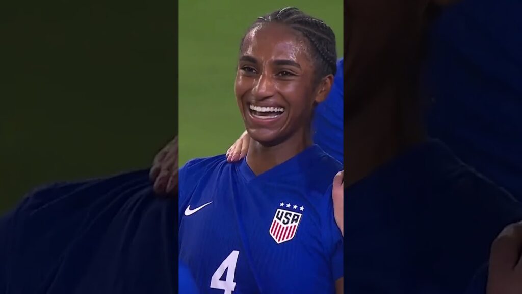 Naomi Girma scores her first international goal 🚨