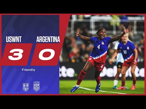 Naomi Girma scores first international goals in USA win | USWNT 3-0 Argentina | Official Highlights