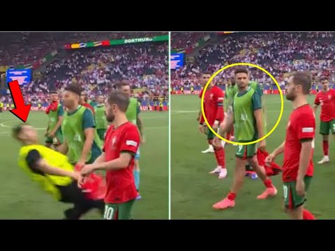 Goncalo Ramos left limping after being tackled by panicking steward after chaotic Euro 2024 clash