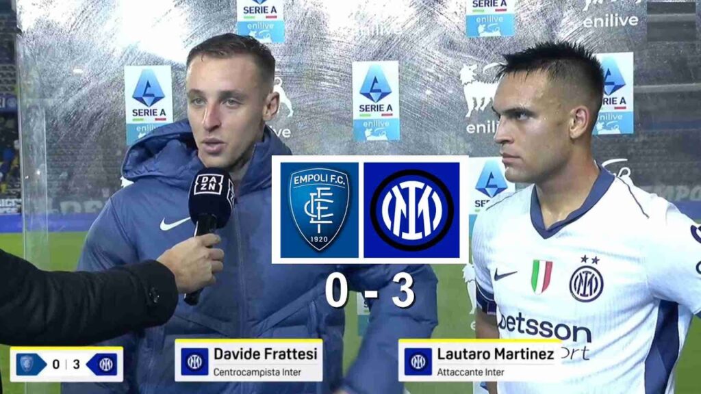Lautaro Martínez Davide Frattesi Intervista Post Empoli 0 vs 3 Inter 30/10/2024 Lautaro Martínez Davide Frattesi Intervista Post Empoli 0 vs 3 Inter 30/10/2024