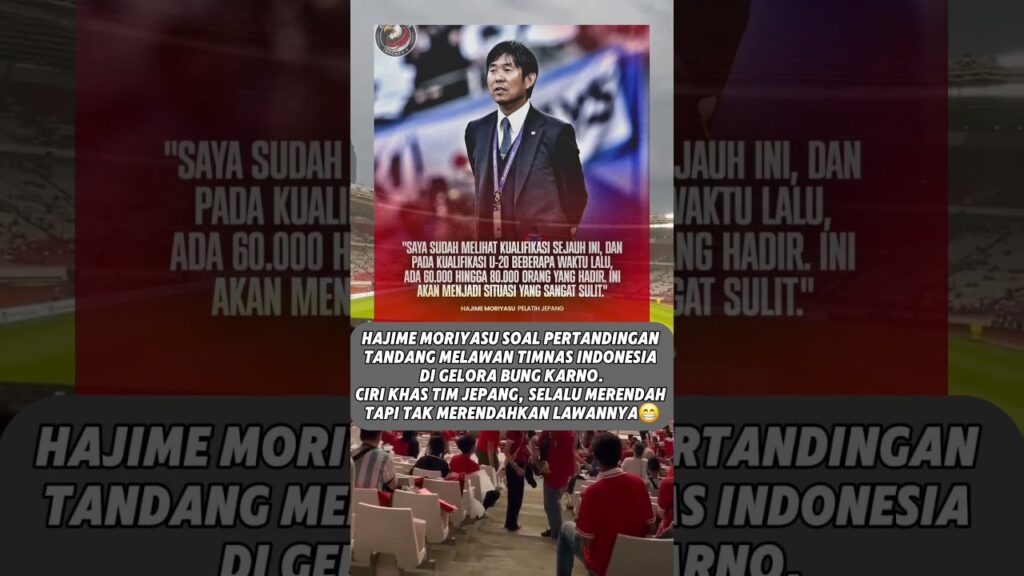 Hajime Moriyasu Bicara soal Suporter Timnas Indonesia #shorts