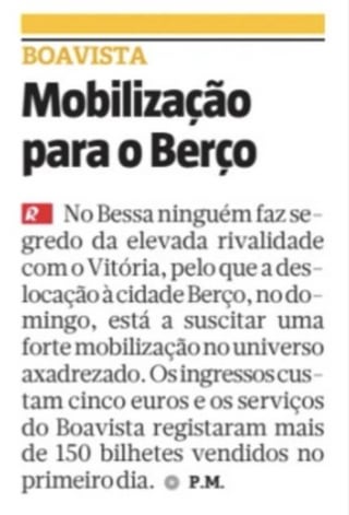 Boavista na imprensa desportiva - 03/10/2024