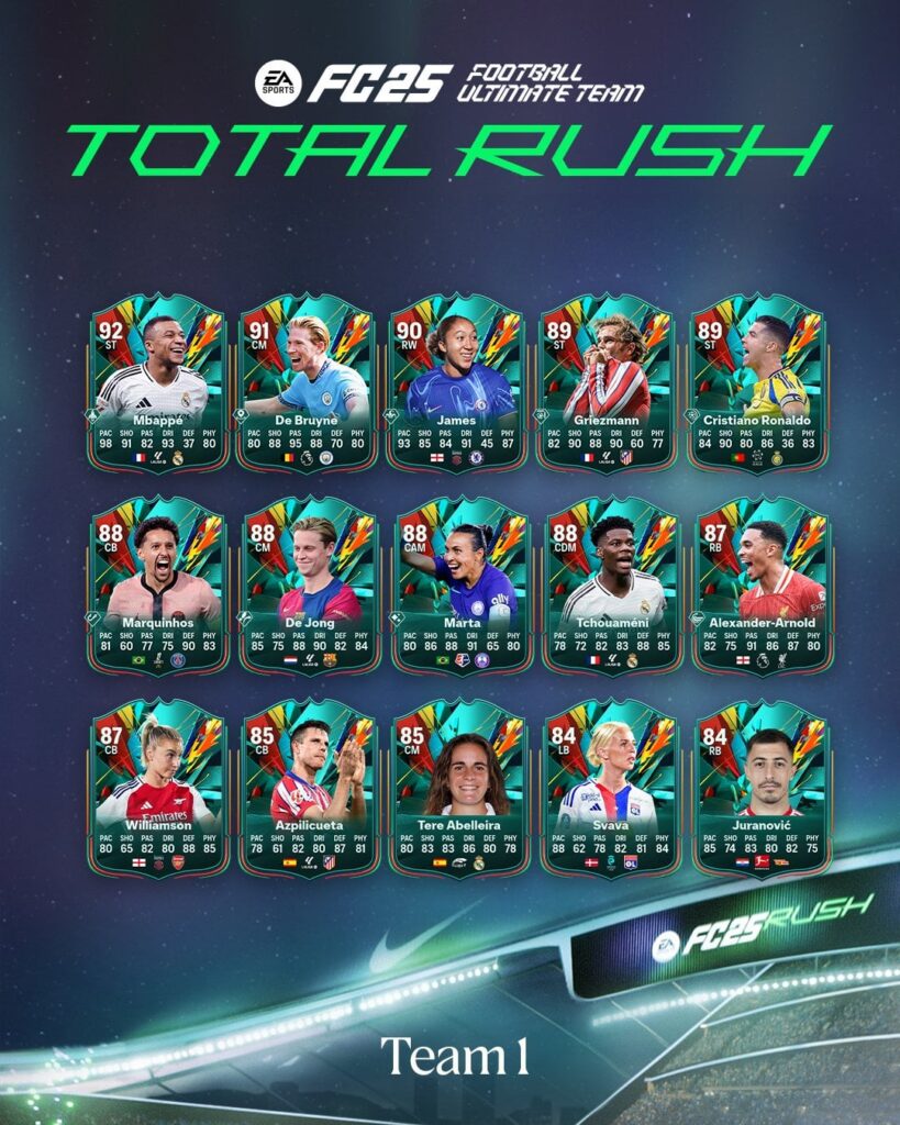 Leah Williamson has received a 'Total Rush' card in EA FC 25