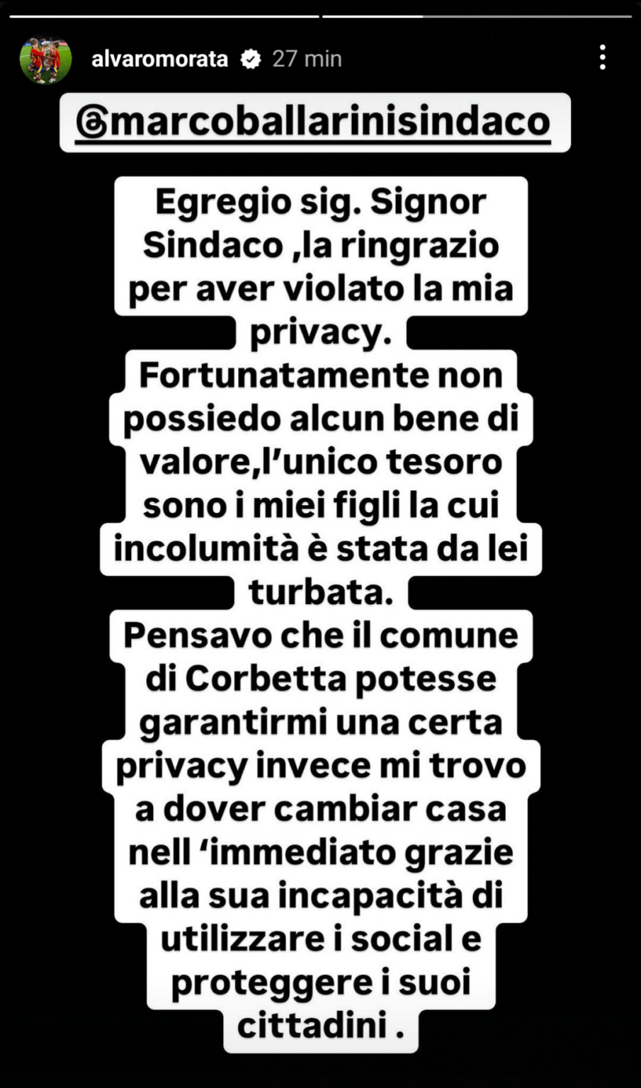 Morata harsh on mayor: "I'm forced to move house"