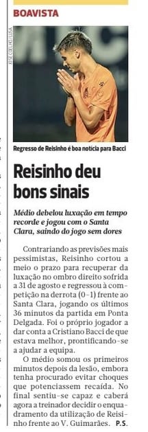 Boavista na imprensa desportiva - 02/10/2024