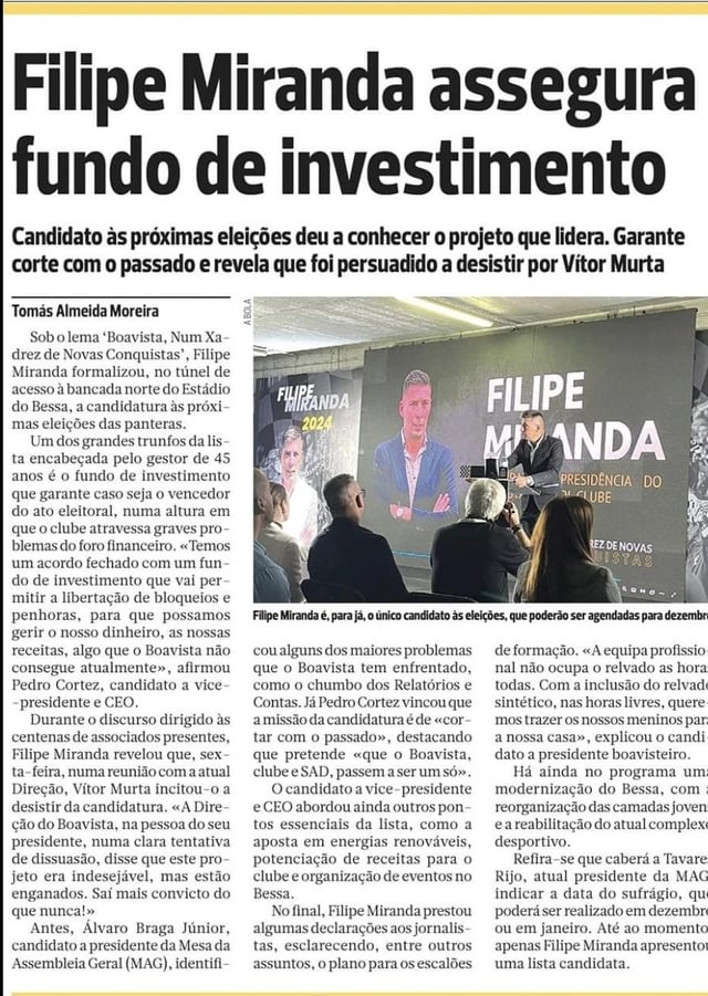 Boavista na imprensa desportiva - 13/10/2024