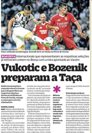 Boavista na imprensa desportiva - 17/10/2024
