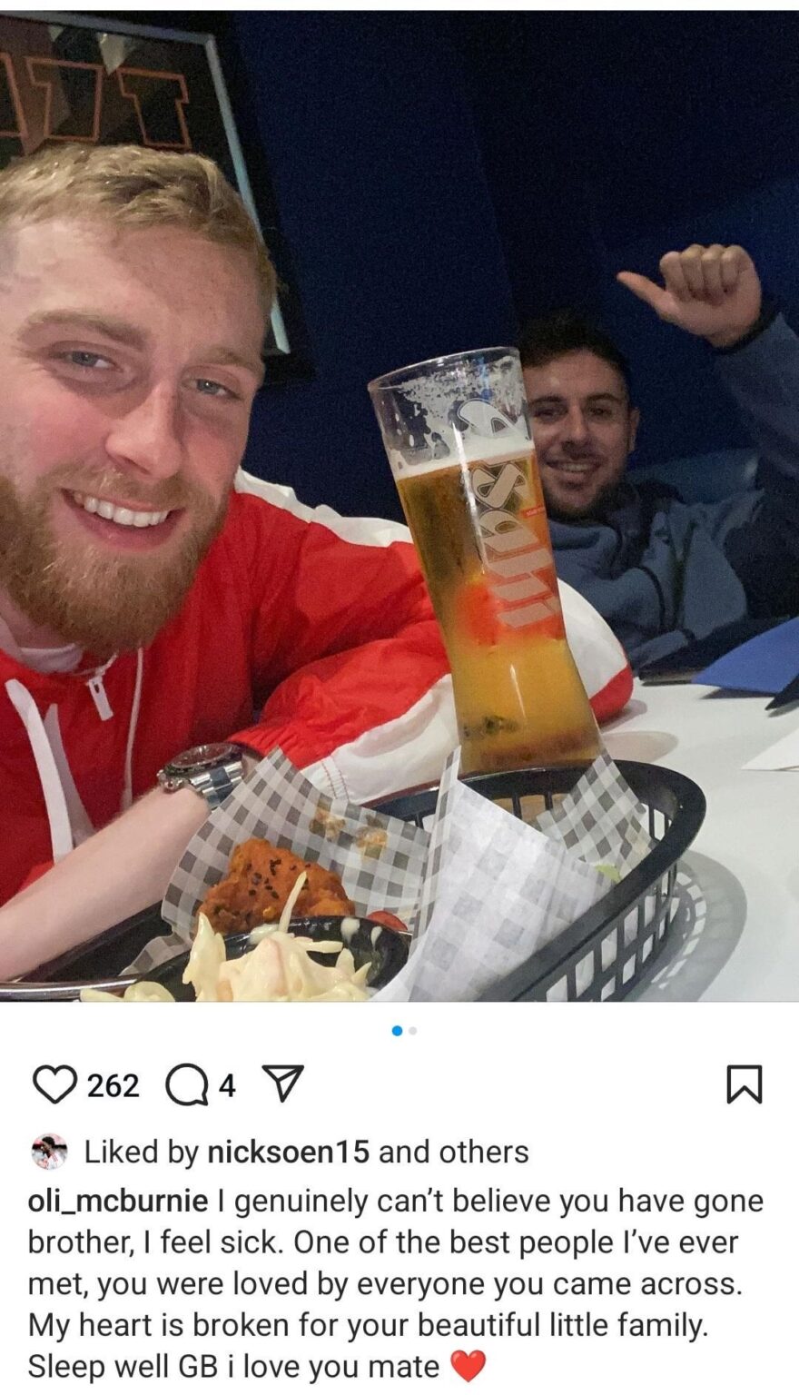 Thread of Blades past and present paying their respects to George Baldock