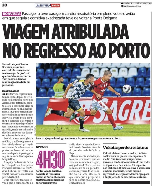 Boavista na imprensa desportiva - 01/10/2024