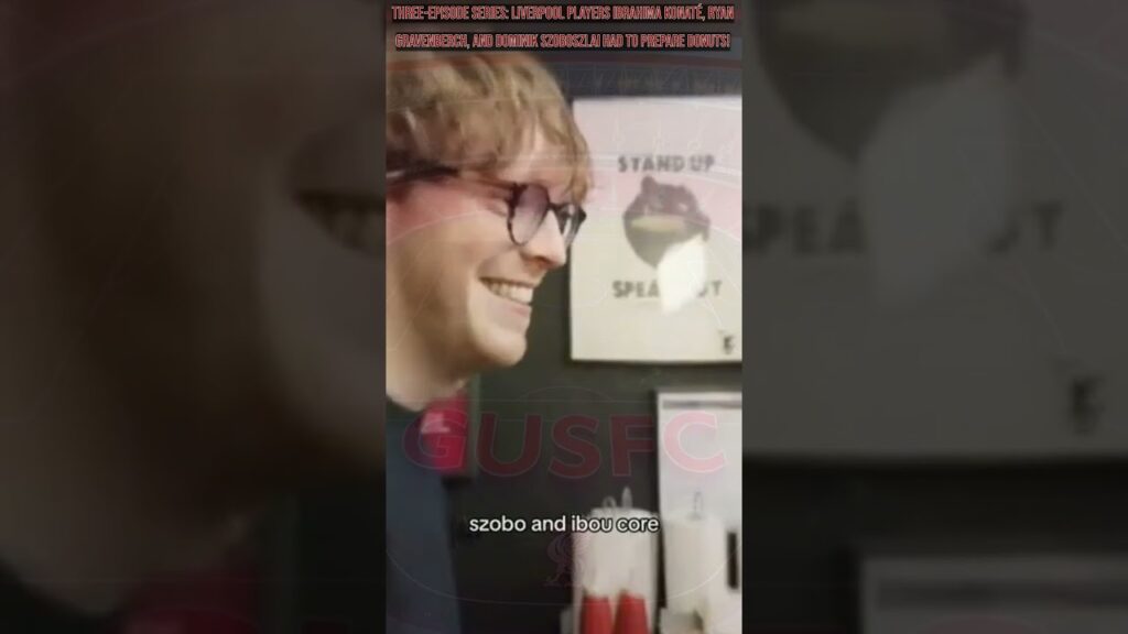 Liverpool players Ibrahima Konaté, Ryan Gravenberch, and Dominik Szoboszlai had to prepare donuts!