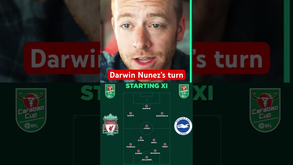 Darwin Nunez - time to ✨SHINE for Liverpool vs Brighton in the Carabao Cup!