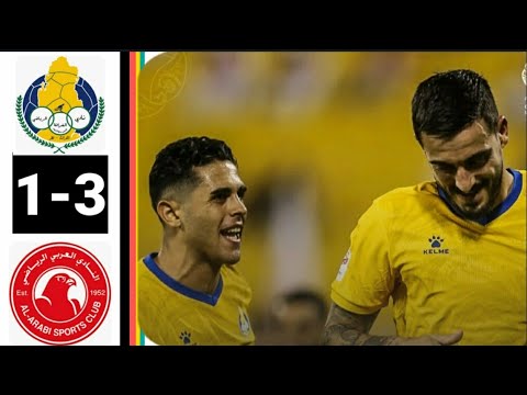 ملخص مباراة الغرافة و العربي اليوم 3_1/أهداف مباراة الغرافة والعربي اليوم دوري نجوم قطر هدف المساكني