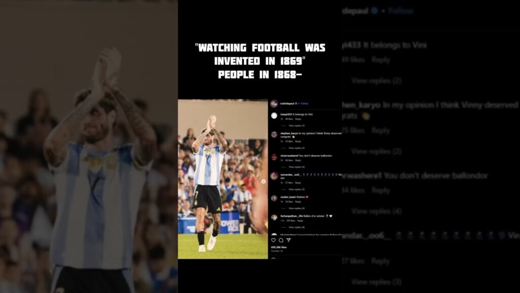 Poor Rodrigo de Paul 😭😭😭 #ballondor #vinicius #realmadrid #rodri #madrid #mancity #football #shorts