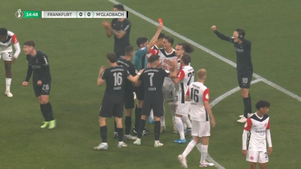 Arthur Theate RED CARD | Frankfurt vs M'gladbach 0-0 Highlights | DFB Pokal 2024/25