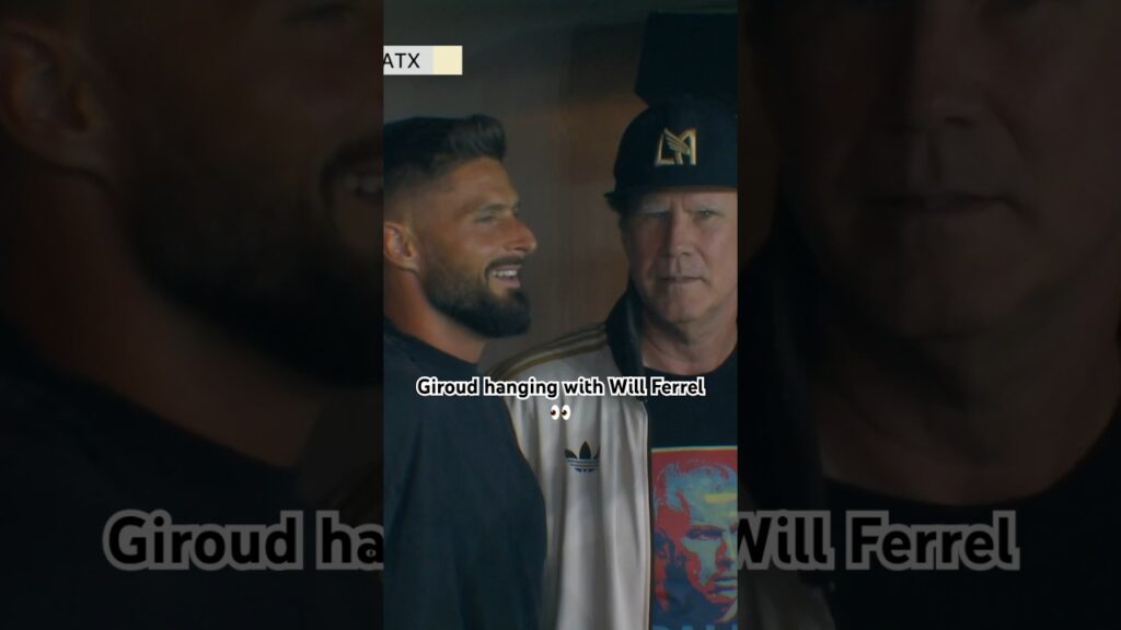Will Ferrell making Olivier Giroud feel right at home with @LAFC!
