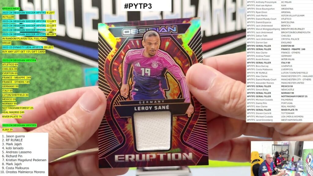 2023-24 PANINI OBSIDIAN SOCCER, 12 BOX, PICK YOUR TEAM/PLAYER CASE BREAK - #PYTP3 SOCCER BREAKERS FC