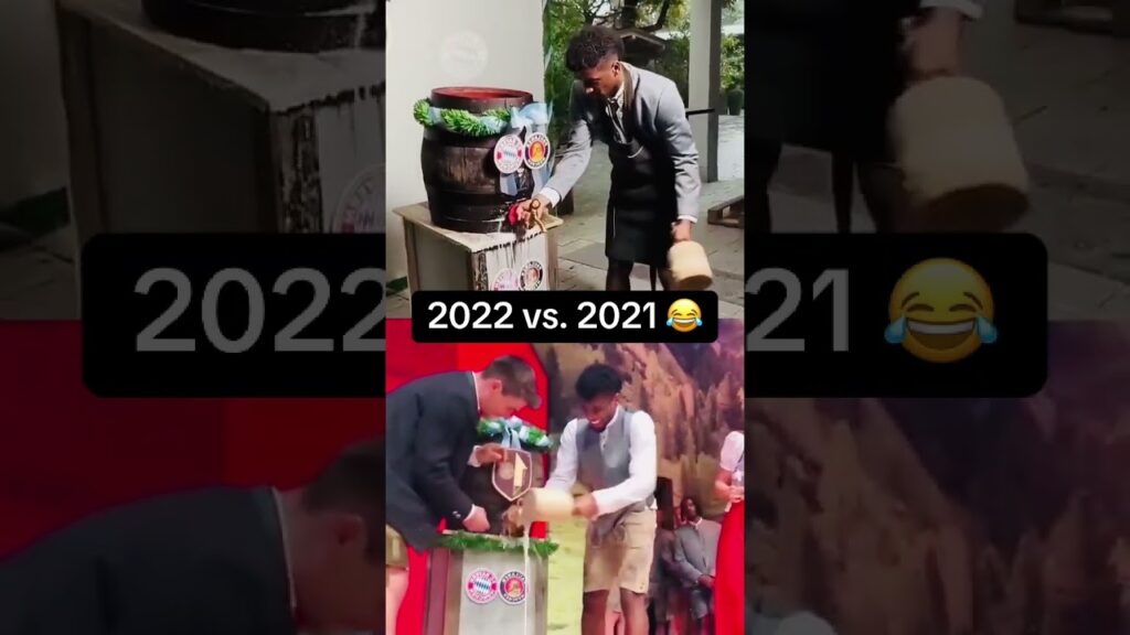 Kingsley Coman’s improvement in just one year 😂👏 (via @FC Bayern/TT) #shorts