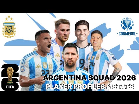 Argentina National Team Squad for 2026 World Cup Qualifiers | Player Profiles and Market Value