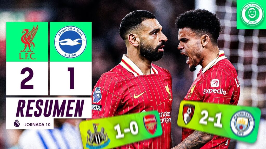 🔥 ¡REMONTADA y LIVERPOOL LÍDER de PREMIER LEAGUE! | Resumen 2-1 vs Brighton