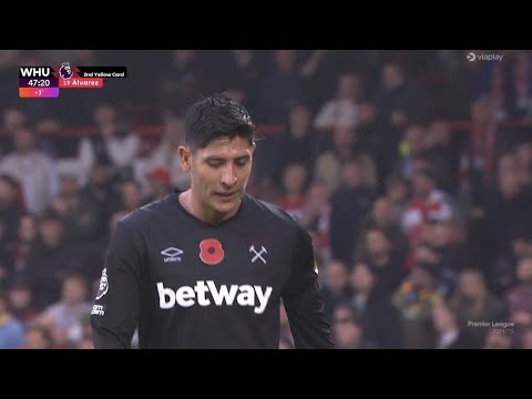 🟥 Edson Alvarez sent off with red card vs Nottingham Forest | West ham vs Nottingham forest