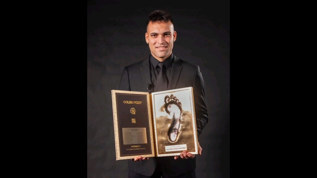 Lautaro Martínez is the winner of Golden Foot 2024 #goldenfoot #lautaromartínez
