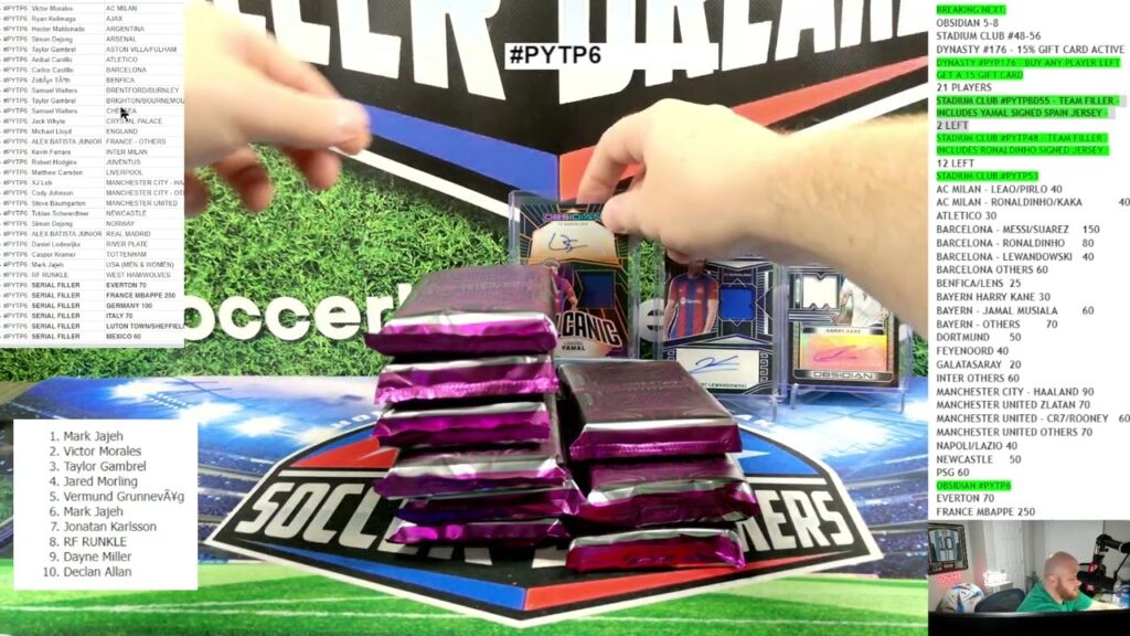 2023-24 PANINI OBSIDIAN SOCCER, 12 BOX, PICK YOUR TEAM/PLAYER CASE BREAK - #PYTP6 SOCCER BREAKERS FC