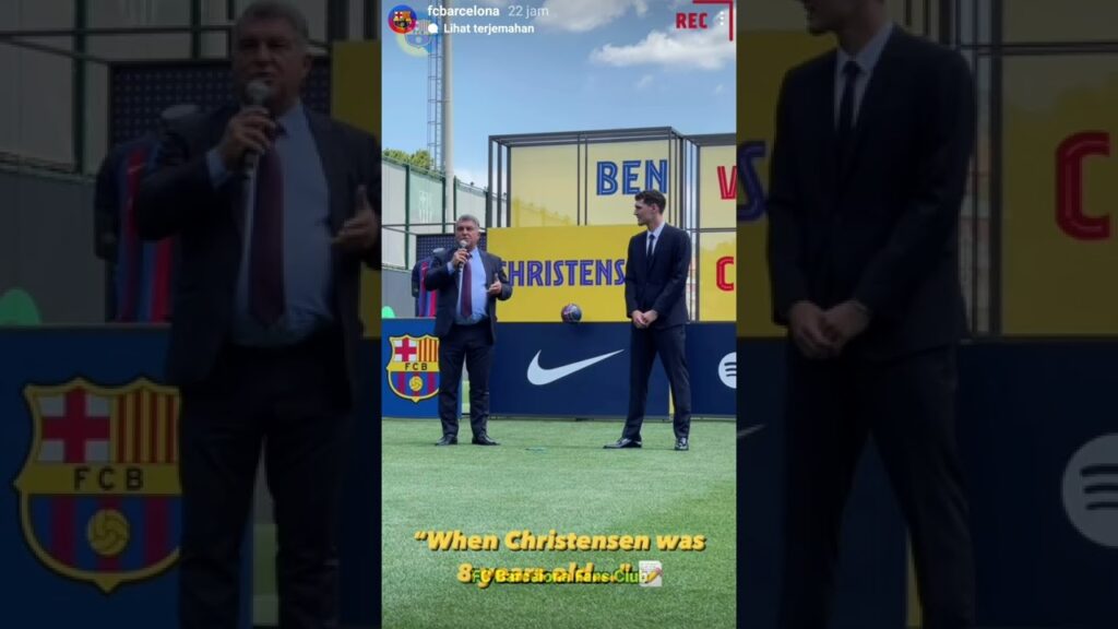 Andreas Christensen First Words with Joan Laporta