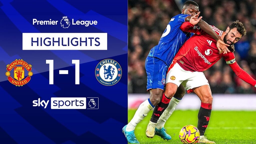 Caicedo volley cancels out Bruno penalty | Man United 1-1 Chelsea | Premier League Highlights