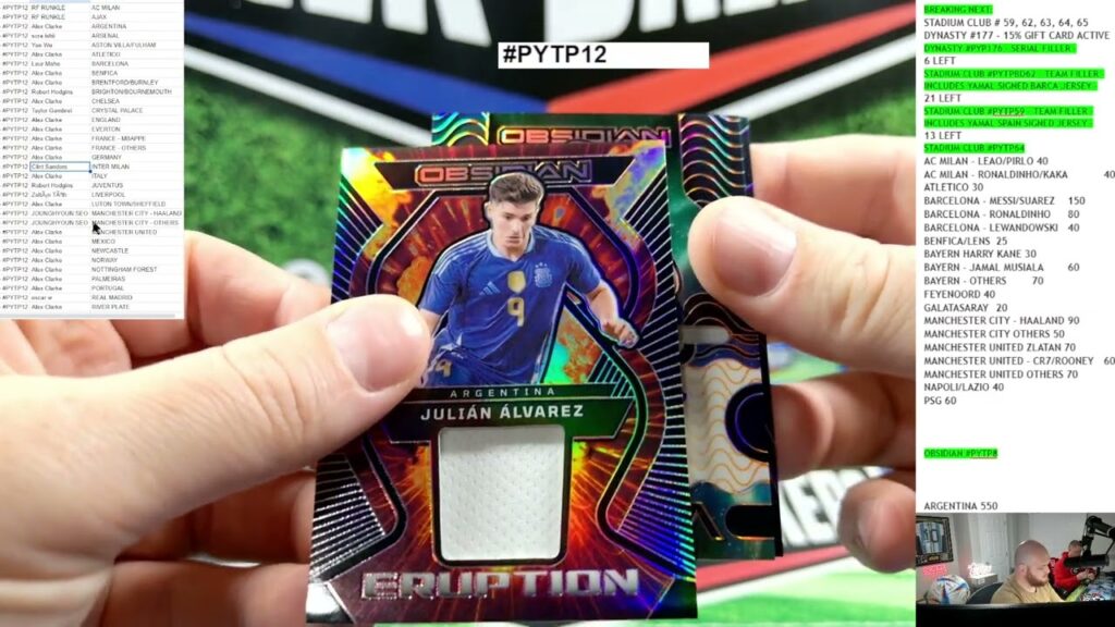 2023-24 PANINI OBSIDIAN SOCCER, 12 BOX, PICK YOUR TEAM/PLAYER CASE BREAK #PYTP12 SOCCER BREAKERS FC