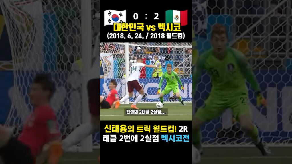 2태클로 2실점 내주고 자멸한 신태용호 월드컵 2R (대한민국 vs 멕시코 / 2018. 6. 24.)