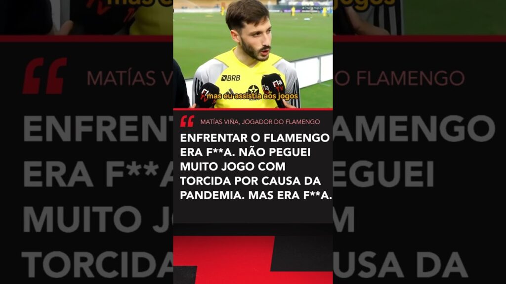 VIÑA SINCERÃO AO SER PERGUNTADO COMO ERA ENFRENTAR O FLAMENGO COMO RIVAL #shorts
