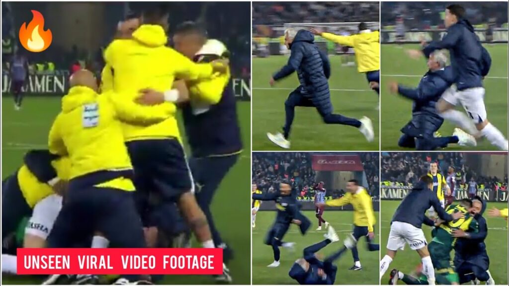 Jose Mourinho CRAZY WILD CELEBRATION to Sofyan Amrabat last minute goal in Fenerbahçe vs Trabzonspor