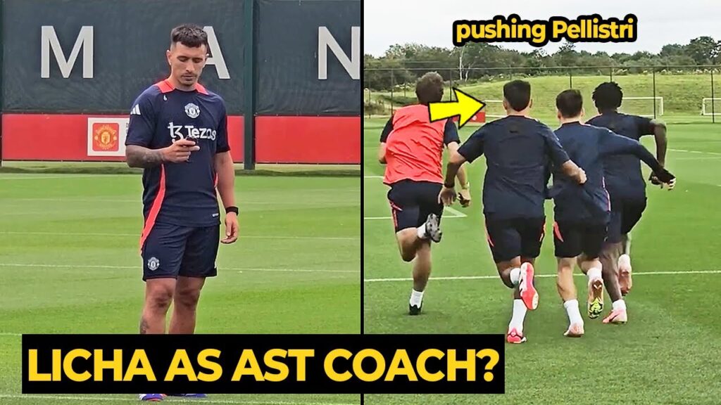Lisandro Martinez tried as assistant coach pushing Pellistri during first training ahead Man City