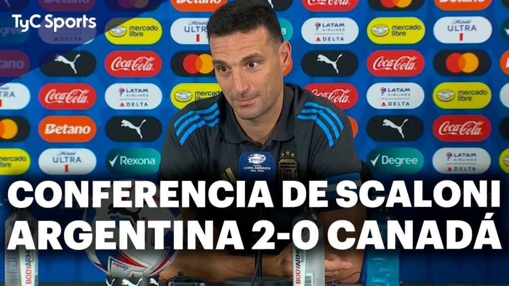 SCALONI EN CONFERENCIA LUEGO DEL ARGENTINA 2-0 CANADÁ: "DEFIENDO YO", CHISTE EN EL ARRANQUE Y MÁS