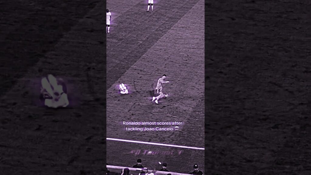 Ronaldo almost score after tackling Joao Cancelo 👀🤯 #ronaldo #footballedit #4kvideo