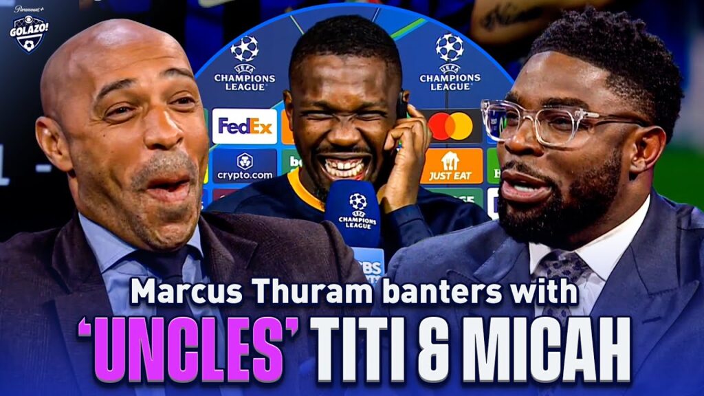 Marcus Thuram reunites with his two uncles, Henry & Micah 😂 ❤️ | UCL Today | CBS Sports