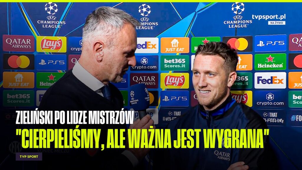 "SZKODA POPRZECZKI, MIAŁBYM ASYSTĘ" - ZIELIŃSKI PO MECZU INTER - ARSENAL | LIGA MISTRZÓW