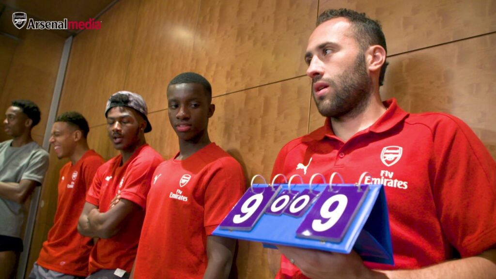 Granit Xhaka vs Reiss Nelson in the table tennis final - who wins? | Arsenal Tour 2017