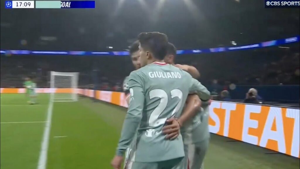 Nahuel Molina Goal,PSG vs Atlético Madrid (1-1) All Goals and Extended Highlights