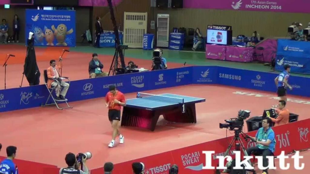 Xu Xin - Lee Jung Woo. 2014 Asian Games. Men's Team Final.