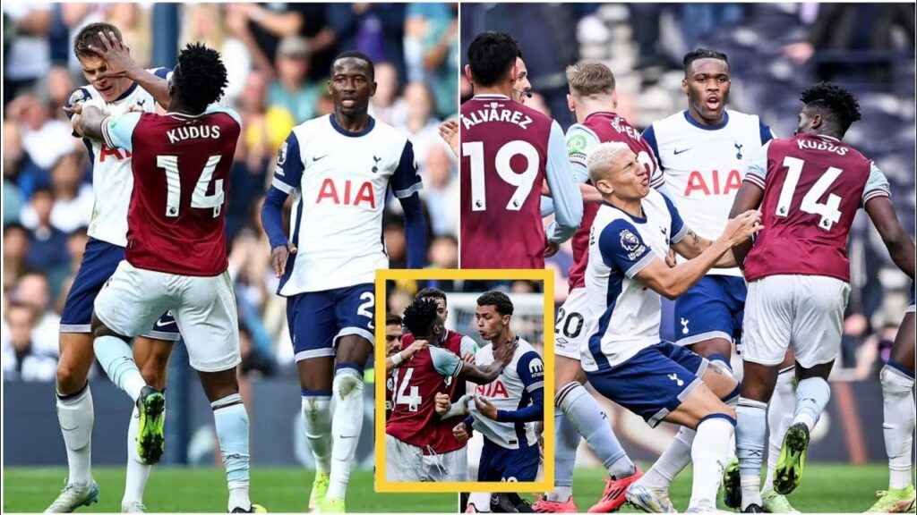 🔥 Mohammed Kudus CRAZY RED CARD FOR WILD CLASH vs Micky van de Ven in Tottenham vs West Ham