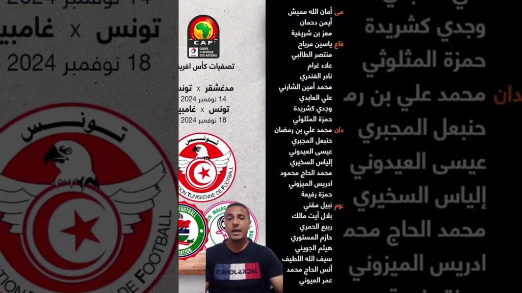 القائمة الرسمية✅💥 لمدرب المنتخب التونسي 🇹🇳⚽ قبل مواجهة منتخب مدغشقر في تصفيات أمم إفريقيا 🏆