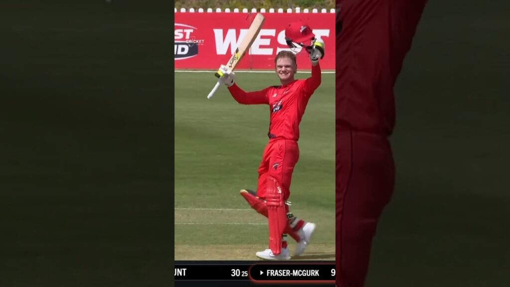29-ball century! 🔥 Jake Fraser-McGurk’s ton in a minute #MarshCup