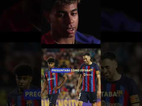 🤝💙 ¡Lamine Yamal recuerda el apoyo de Sergio Busquets antes de su debut con el Barça! ✨⚽️