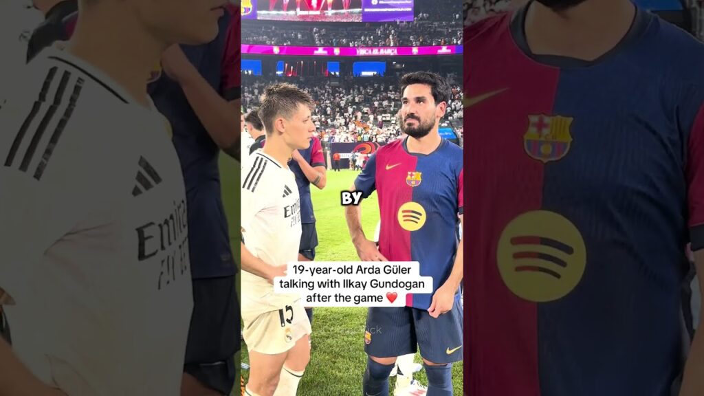 ilkay Gündoğan said “He doesn’t use his brain” while talking to Arda Güler. 😯 #football ilkay Gündoğan said "He doesn't use his brain" while talking to Arda Güler. 😯 #football