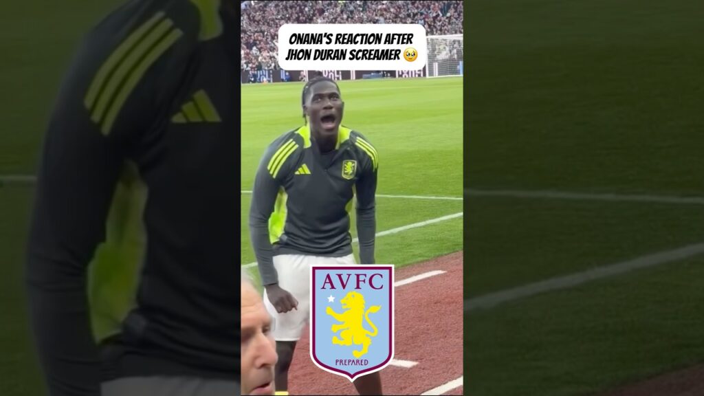 Amadou Onana Funny Reaction after Jhon Duran Goal vs Everton 3-2 🤯
