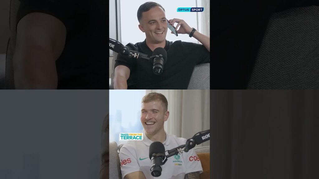 Riley McGree was ROBBED of the Puskas by Mohamed Salah! 😂 | Takes from the Terrace #Shorts