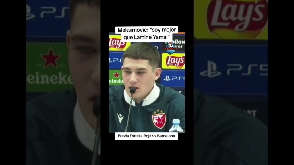 Maksimovic: "soy mejor que Lamine Yamal" #maksimovic #lamineyamal  #estrellaroja #championsleague