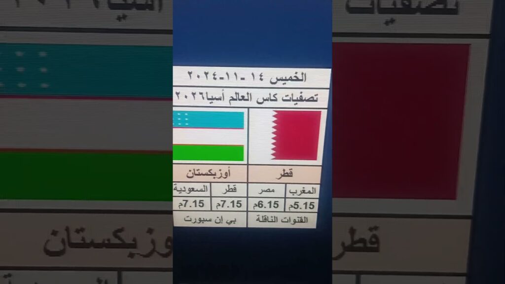 #موعد مباراة قطر و أوزبكستان