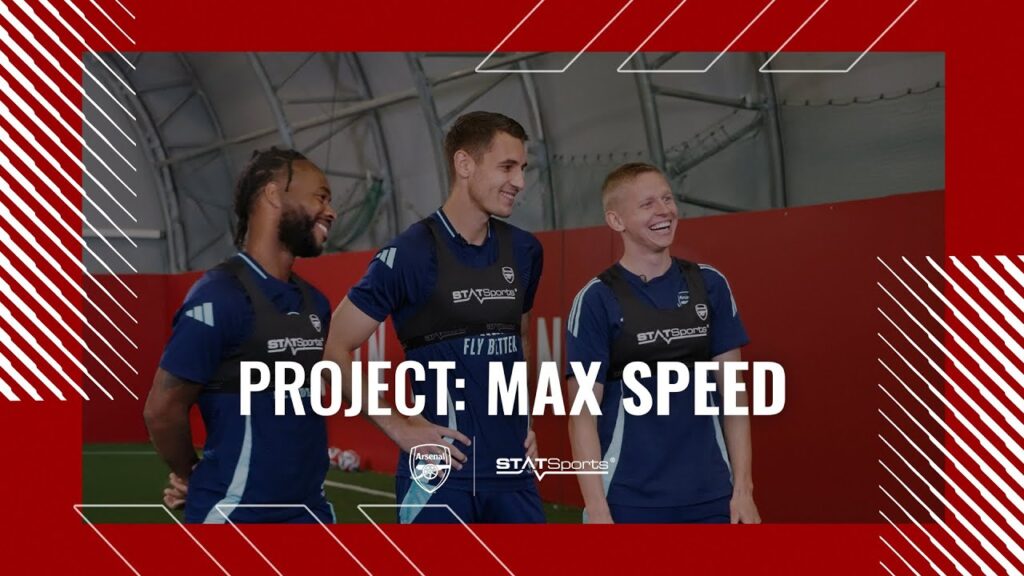 Who is the quickest Arsenal player? Sterling, Zinny & Kiwior take on the Project Max Speed Challenge